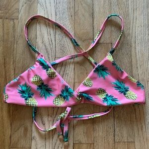 Wildfox Pineapple Print Bikini Top